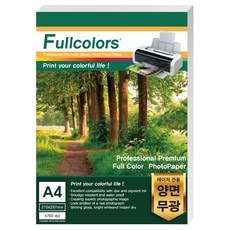 Fullcolors 全彩 雷射專用雙面列印霧面相片紙, A4, 100張