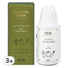 자연그램 칼슘파우더 과일채소 세척제, 150g, 3개