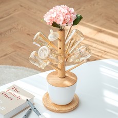 플라팜 뉴코코맘 플라워 젖병 건조대 수국 꽃, 단품, 핑크