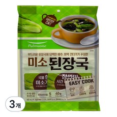 풀무원 미소된장국, 40g, 3개