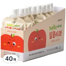 아올다 hello 아이 달콤사과 주스 100ml x 10p, 사과맛, 40개