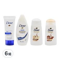 Dove 多芬 旅行組 (洗面乳+沐浴乳+洗髮乳+潤髮乳), 6組
