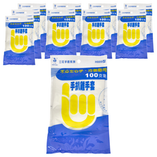 三花手扒雞手套, 100支裝, HDPE材質, 100個, 10包