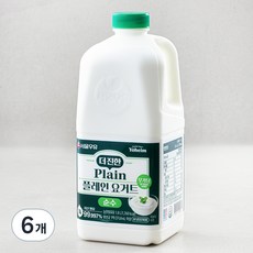 서울우유 더 진한 순수 플레인 요거트, 1.8L, 6개