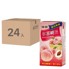 波蜜 水蜜桃汁 (Peach Juice) 綜合果汁 300ml x 24入