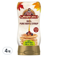 메이플조 퓨어 메이플 시럽 스퀴즈 312g, 4개, 236ml