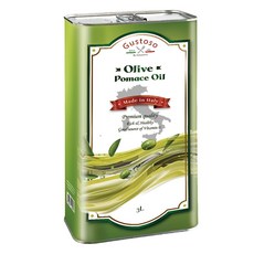 GusTosO 玩饗滋味 橄欖粕油 3L, 義大利製造, 優質品質, 維生素E來源, 1罐