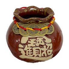 鶯歌手作 陶瓷小浪口聚寶盆 (直徑*高)12*9公分, 1個
