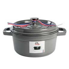 Staub 圓形鑄鐵鍋 20cm 石墨灰 法國製, 1個