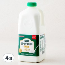 서울우유 더 진한 순수 플레인 요거트, 1.8L, 4개