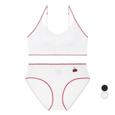 KIRSH 女款無鋼圈棉質彈性內衣+內褲組