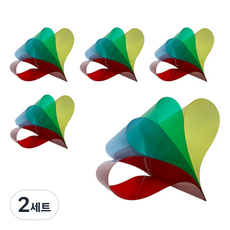 PVC透明彩色膠片 4種*5入組, A4, 2套