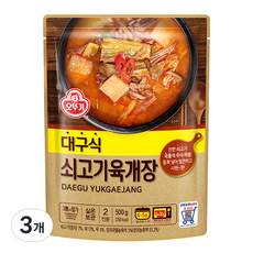  오뚜기 대구식 쇠고기육개장, 500g, 3개 