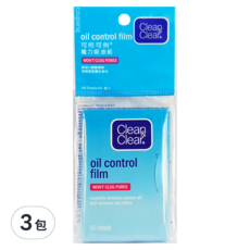 Clean&Clear 可伶可俐 魔力吸油面紙 60枚入, 60張, 3包