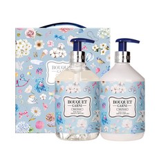 BOUQUET GARNI 香氛身體保養組 爽身粉香 沐浴乳520毫升+乳液520毫升 1入, 1組