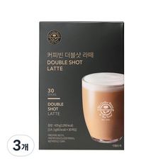 커피빈 더블샷 라떼, 14.3g, 30개입, 3개