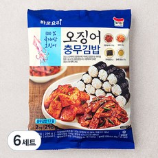 일가집 바로요리 오징어 충무 김밥세트, 296g, 6세트
