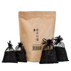 순수시대 활성탄 실내 탈취제 본품 + 망사주머니 4개, 1세트, 500g