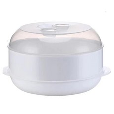 日式可疊加微波爐蒸籠 Set 2個, 食品級PP材質, 耐溫-20~120度, 尺寸18.5*11cm, 混合色, 1組