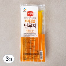 하선정 김밥용 치자 단무지, 250g, 3개