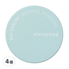 INNISFREE 無油無慮礦物控油蜜粉, 吸附多餘油脂, 使肌膚更加透明自然, 定妝必備, 4個
