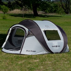그라비티캠프 원터치 캠핑 텐트, 화이트 실버 에디션,