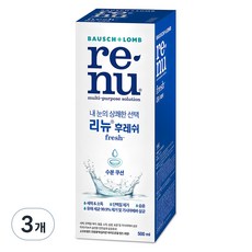 리뉴 후레쉬 렌즈 세정액, 500ml, 3개 500ml, 3개