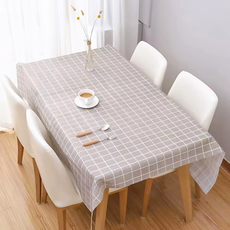 北歐風格紋防水桌巾, PEVA材質，140CM*140CM, 方型(137 x 137cm), 灰色, 1件