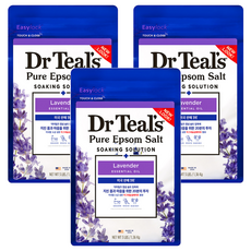 Dr Teal's 純鎂鹽沐浴鹽 薰衣草香, 1.36公斤, 3個