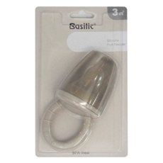 Basilic 貝喜力克 二代蔬果咬泥棒, 3個月以上適用, 矽膠水果餵食器, SD141823, 奶茶色, 1個