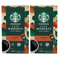 스타벅스 카페모먼트 스무스 원두커피믹스, 1.2g, 10개입, 2개