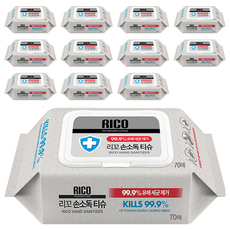 hanul RICO掀蓋式潔淨濕巾, 70張, 12個