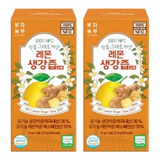부자농부 NFC 착즙 그대로 짜낸 레몬 생강즙 스틱 14p, 210g, 2개