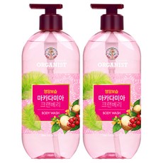 오가니스트 마카다미아 크랜베리 바디워시, 480ml, 2개 - 남성청결제쿨링올인원바디워시500ml