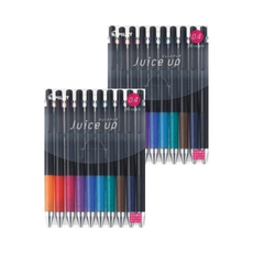 PILOT 百樂 Juice Up 超級果汁筆 Set 0.4，LJP200S4-10C，10色組, 紅+藍+黑+粉+橘+棕+綠+深藍+紫+淺藍色, 2組