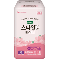 디펜드 여성용 스타일 바이올렛향 라이너 롱, 28매입, 1개