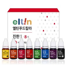 엘틴 푸드 아이싱칼라 진한1 8종, 80g, 1개