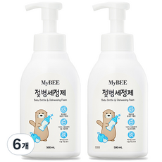 마이비 젖병세정제 거품형 용기, 500ml, 6개