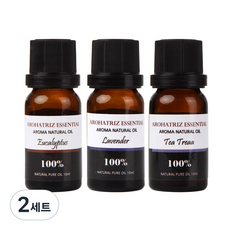 아로하트리즈 에센셜오일 유칼립 투스 + 라벤다 프렌치 + 티트리, 10ml, 2세트
