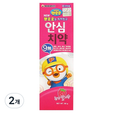 케이엠제약 뉴 뽀로로는 치카친구 안심치약 딸기향 3~5세, 80g, 2개, 1개입