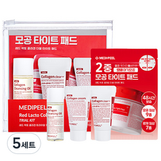 메디필 레드 락토 콜라겐 트라이얼 키트 클렌징 오일 20ml + 클리어 품 15ml + 토너 패드 5p + 크림 15g + 지퍼백 세트, 5세트