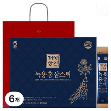 개성상인 녹용 홍삼 스틱 30p + 쇼핑백, 300ml, 6개 300ml, 6개