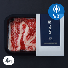 대정한우 차돌박이 2등급 (냉동), 200g, 4개