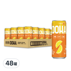 OOHA 氣泡飲隨型罐 檸檬蜂蜜, 330ml, 48罐
