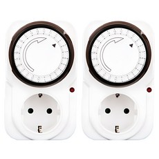 Amplus 24小時定時器延長線 1孔 TS-MD3, 7.5cm, 單色, 2個