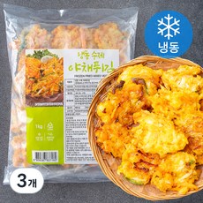 씨엔에프 수제 야채튀김 (냉동), 1kg, 3개