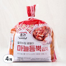종가 마늘 듬뿍 김치, 750g, 4개