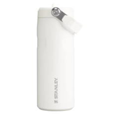 STANLEY IceFlow Aerolight 摺疊吸管杯，470ml，超輕量技術，環保18/8食品級不鏽鋼，不含BPA，貼心防傾漏, 冰雪白, 1個