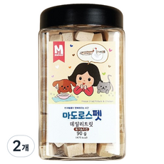 마도로스펫 강아지 데일리트릿 북어 & 치킨, 혼합맛(북어/치킨), 90g, 2개 - 마도로스펫북어트릿