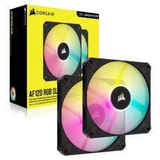 CORSAIR 海盜船 系統冷卻器節點核心 120mm 風扇 / CORSAIR ICUE AF120 RGB SLIM 2PACK - 黑色 2p, 1個, 風扇 / CORSAIR ICUE AF120 RGB 纖薄 2 件裝 - 黑色